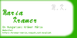 maria kramer business card