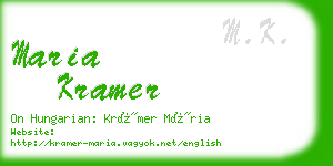 maria kramer business card